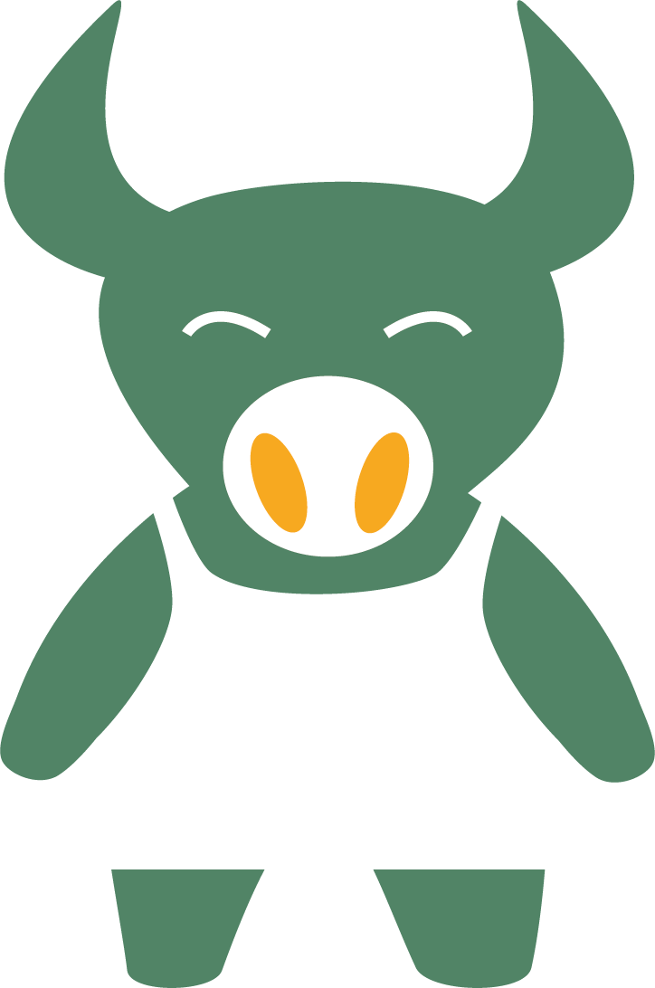 Icon eines freundlichen, kleineren Stiers
